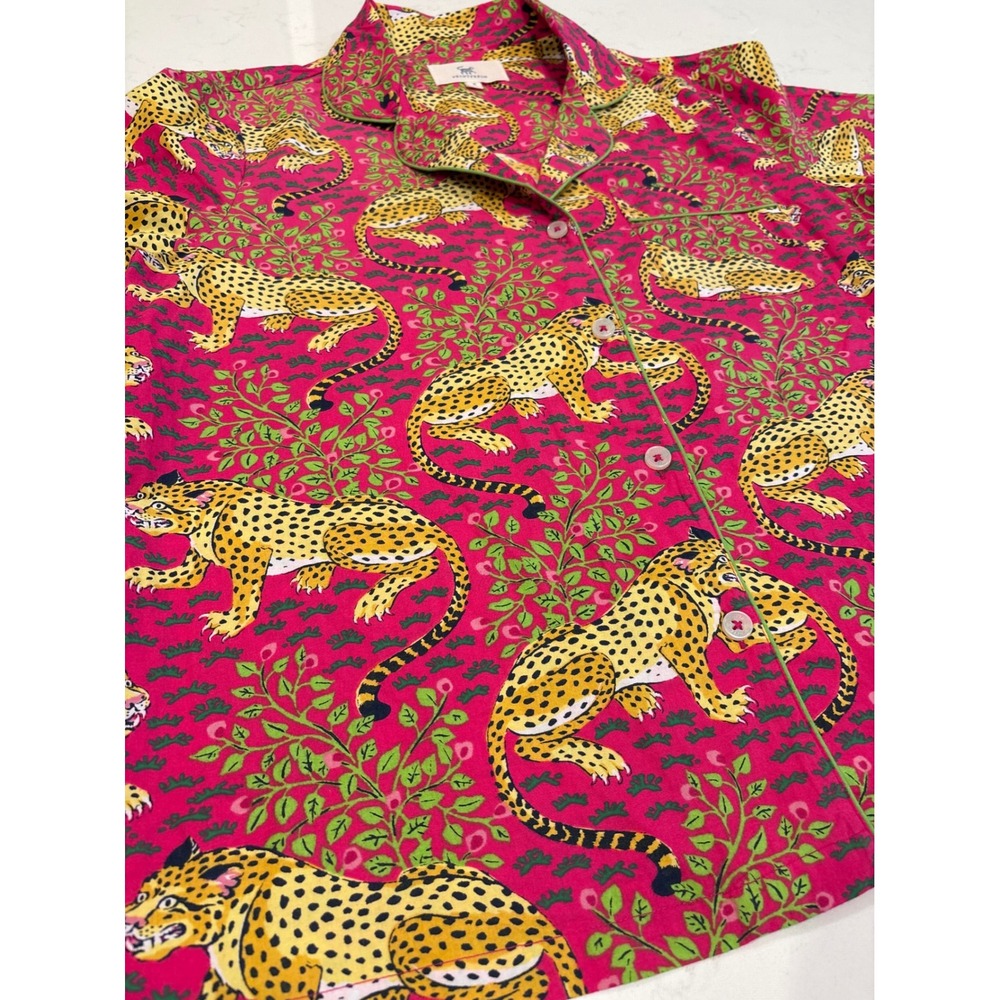 Printfresh Bagheera Short Sleep Set Raspberry Pink Leopard Organic Cotton M - Picture 2 of 8